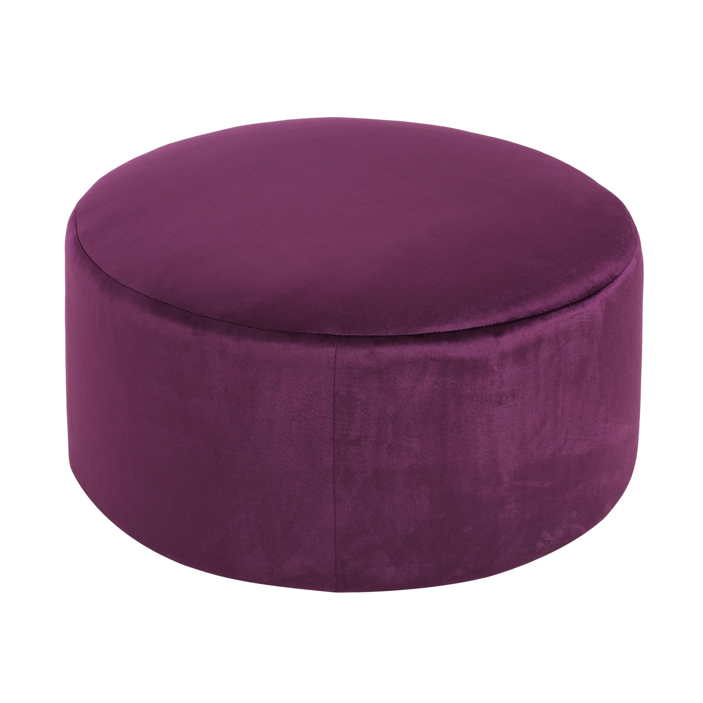 Velvet Round Ottoman,Purple