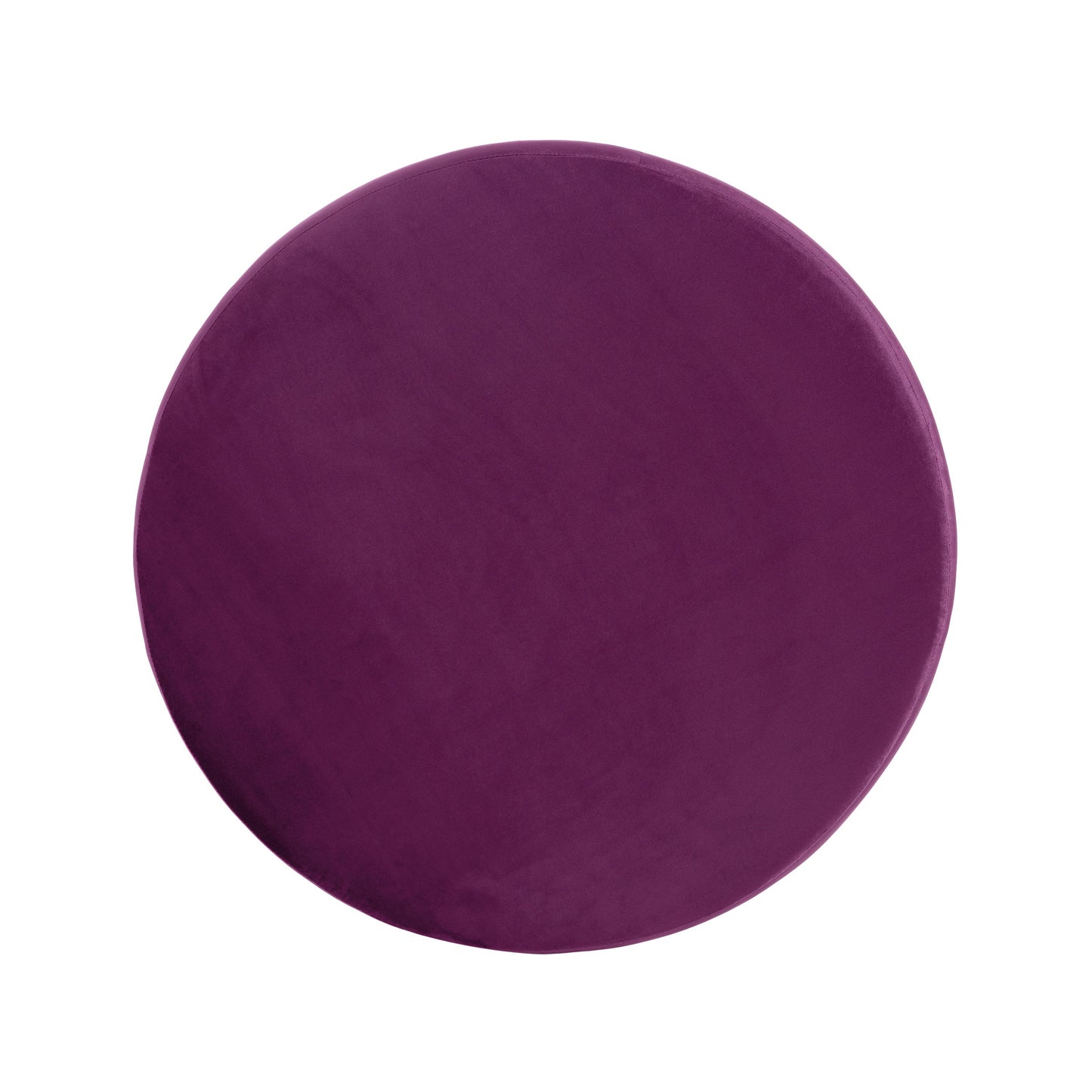 Velvet Round Ottoman,Purple