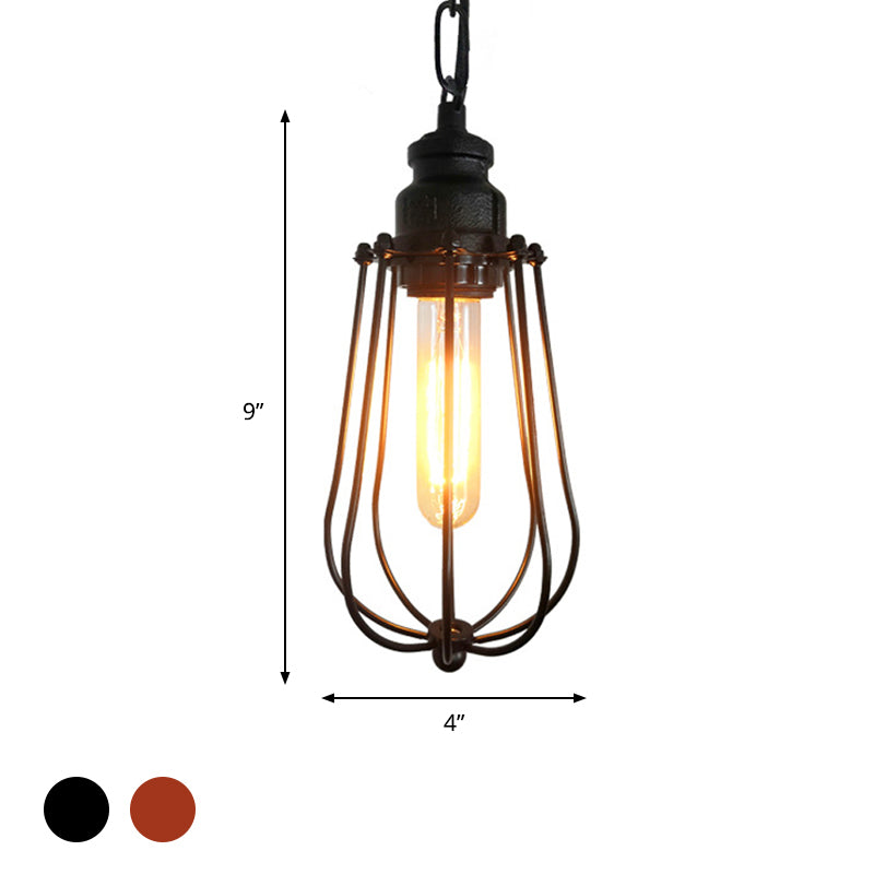 Briella Industrial Pendant Lamp: Rustic Charm for Your Bedroom