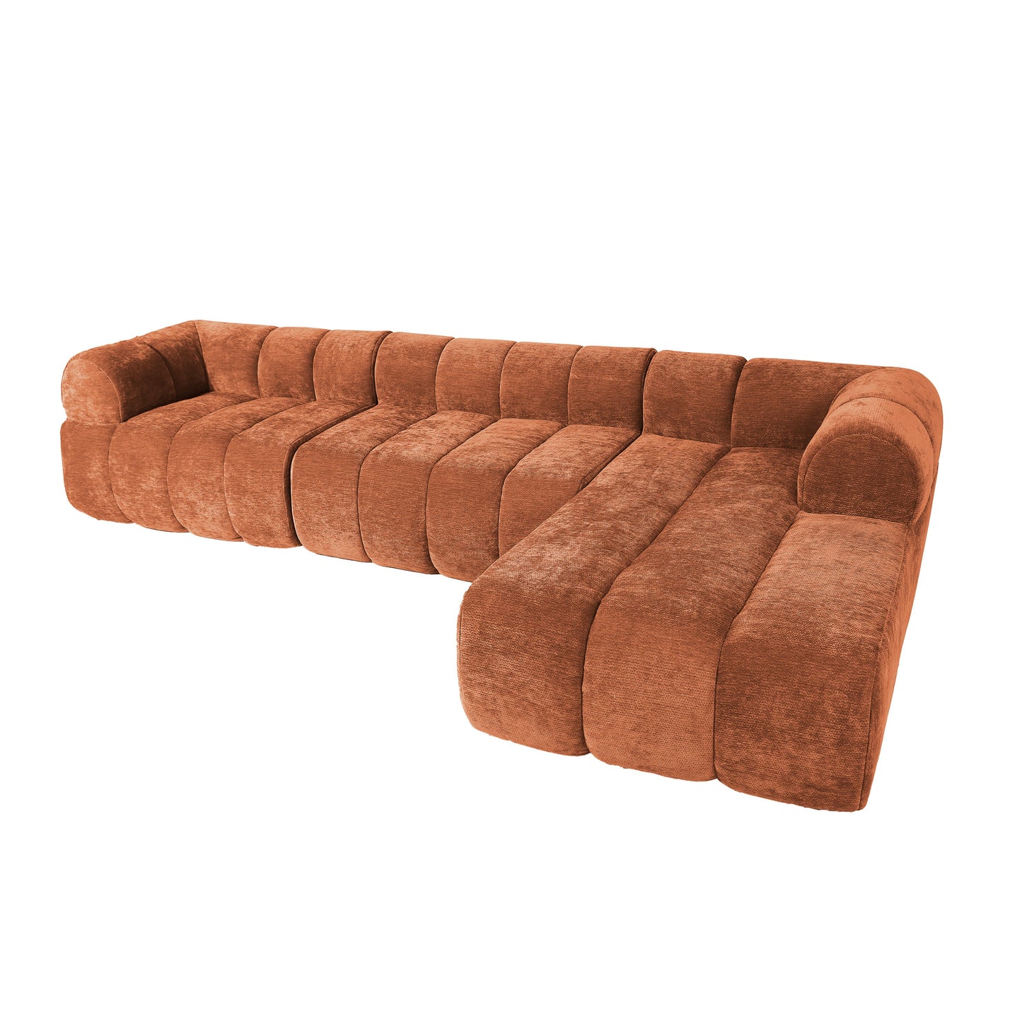 122' Modern L-Shaped Sectional Sofa with High-Density Fully Compressed Sponge and Chaise Lounge, 2-Piece Set, Fully Assembled Right Hand Facing, Perfect for Living Room, Lounge