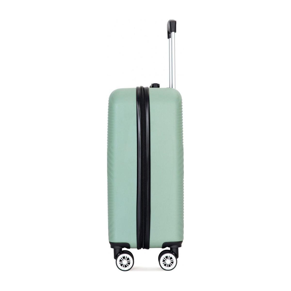 2Piece Luggage Sets ABS Lightweight Suitcase, Spinner Wheels, (20/14) OLIVE GREEN
