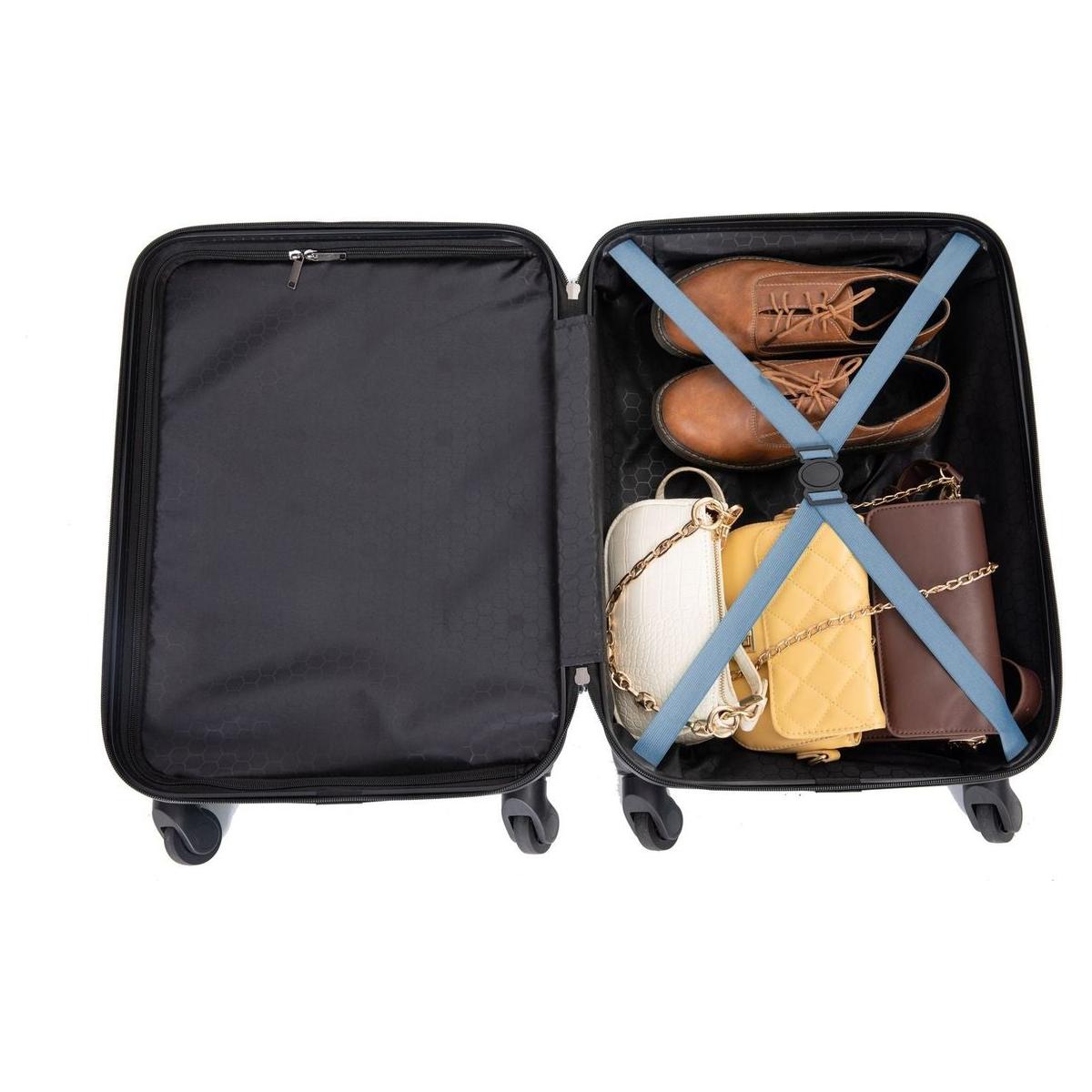 20" Carry on Luggage Lightweight Suitcase, Spinner Wheels, Blue