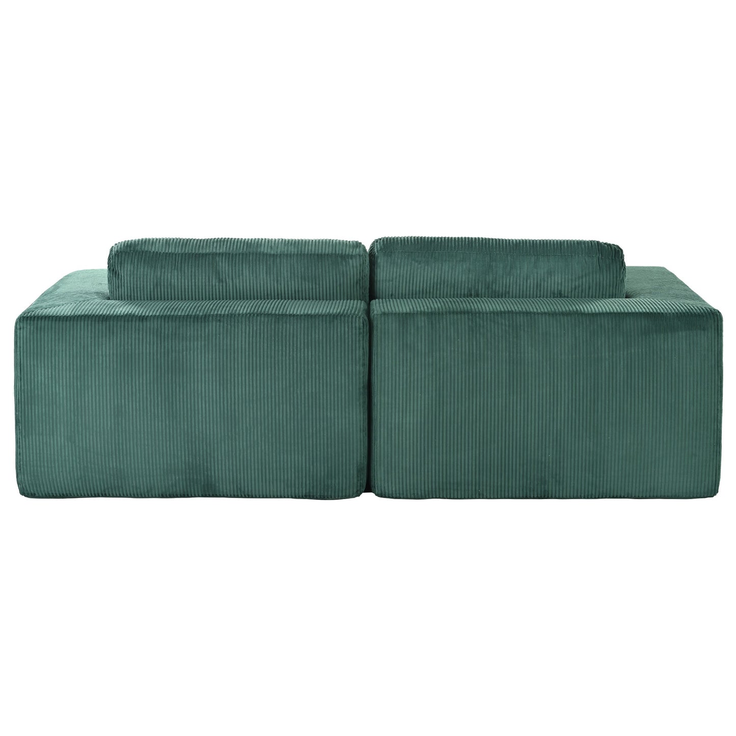 U_Style Corduroy Double Sofa Bed with 2 Pillows, Perfect for Living Rooms, Apartments, Offices