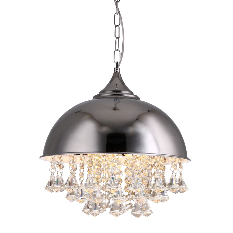 Harlow - Glamorous Industrial Pendant Light with Crystal Accents (1-Light)