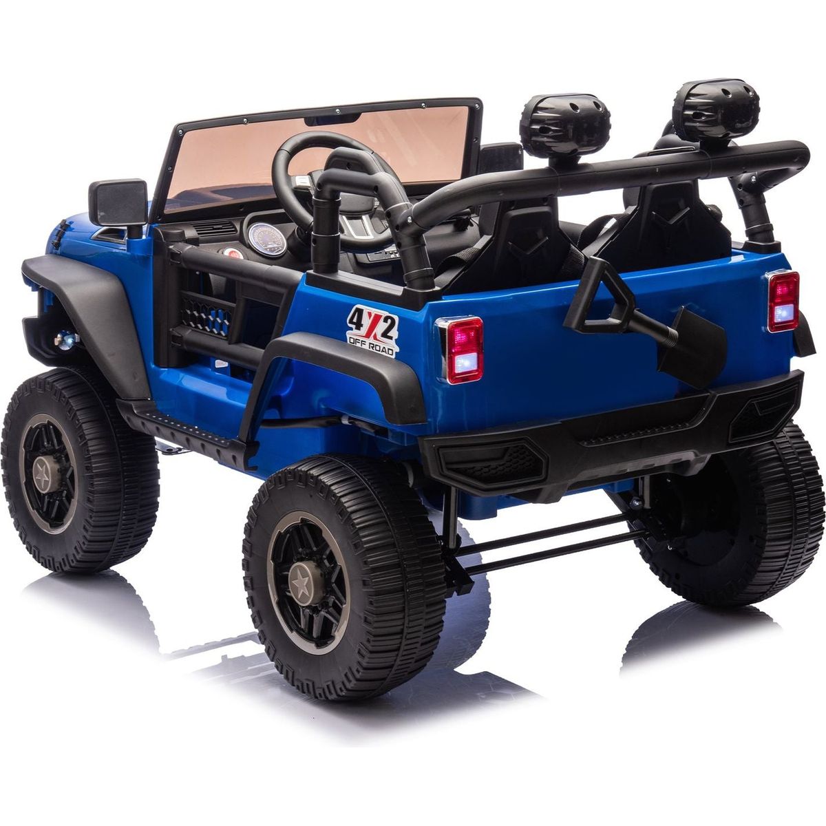 24V Two-Seater Kids Ride On Truck Car W/Parents Control,200wx2,Seat width 20.28in,Four-wheel Suspension,LED Lights,Music,MP3,Bluetooth,Two independent seat belts,Suitable for off-road For Kids Aged 3+
