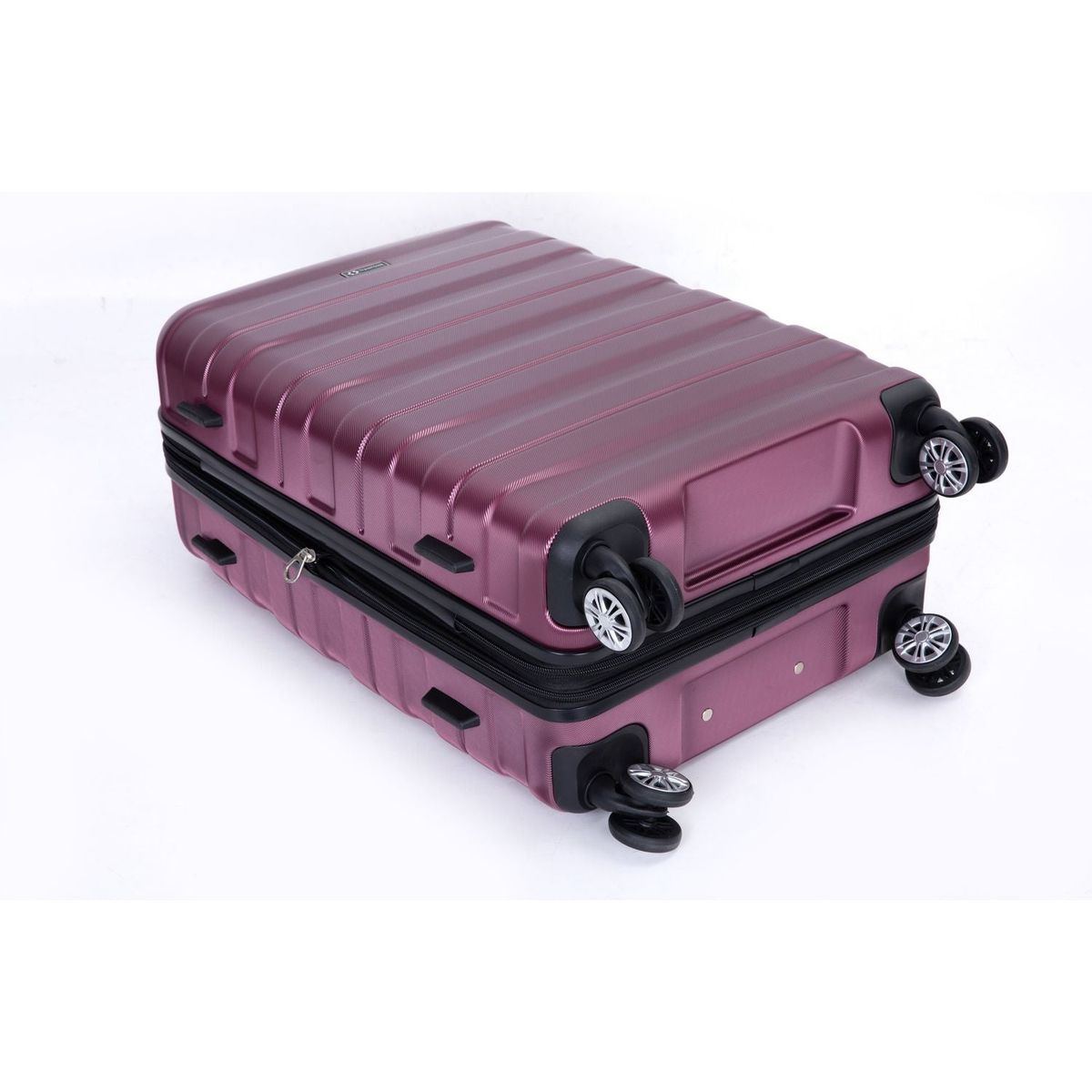 3 Piece Luggage Sets PC Lightweight & Durable Expandable Suitcase with Two Hooks, Double Spinner Wheels, TSA Lock, (21/25/29) Wine Red