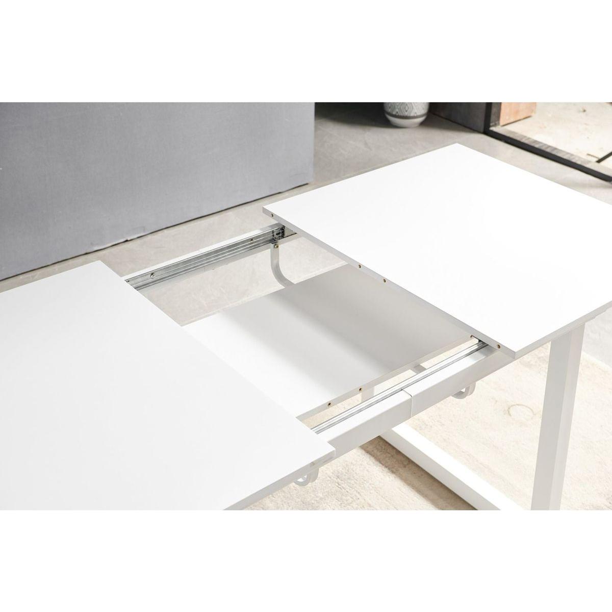 1+4,5pieces dining set, Table metal leg Mid-century Dining Table for 4-6 people With Mdf Table Top, Pedestal Dining Table, End Table Leisure Coffee Table