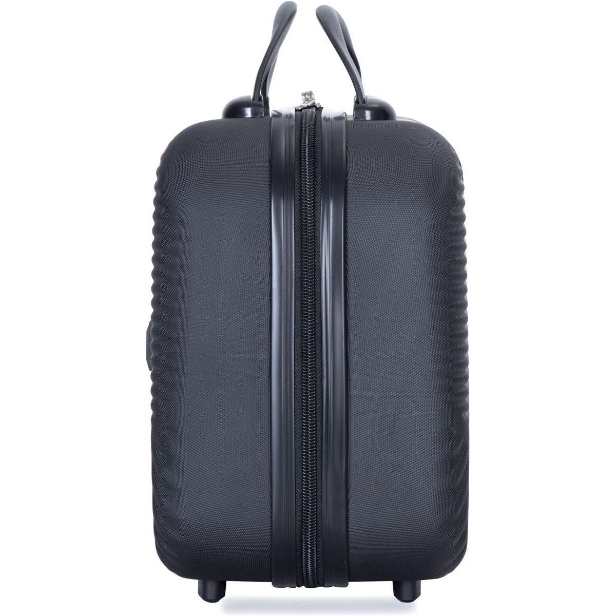 2Piece Luggage Sets ABS Lightweight Suitcase, Spinner Wheels, (20/14) BLACK