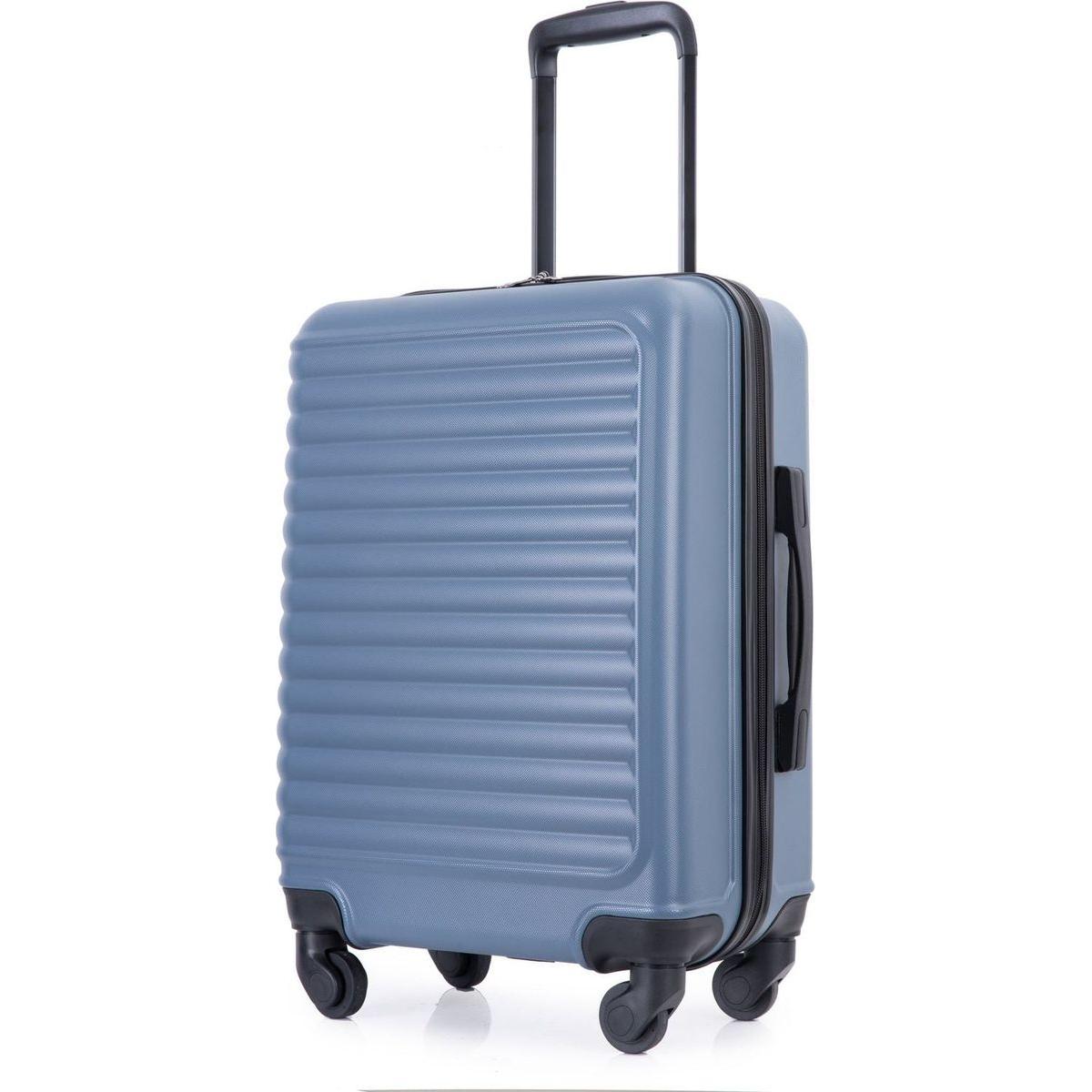 20" Carry on Luggage Lightweight Suitcase, Spinner Wheels, Blue