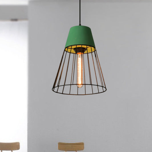 Finley - Modern Industrial Pendant Light with Tapered Shade and Wire Guard