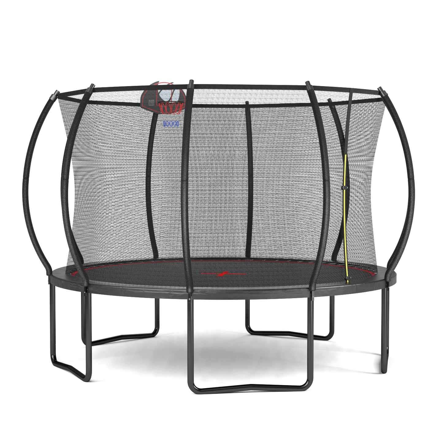 YC 12FT trampoline Pumpkin- Black Red
