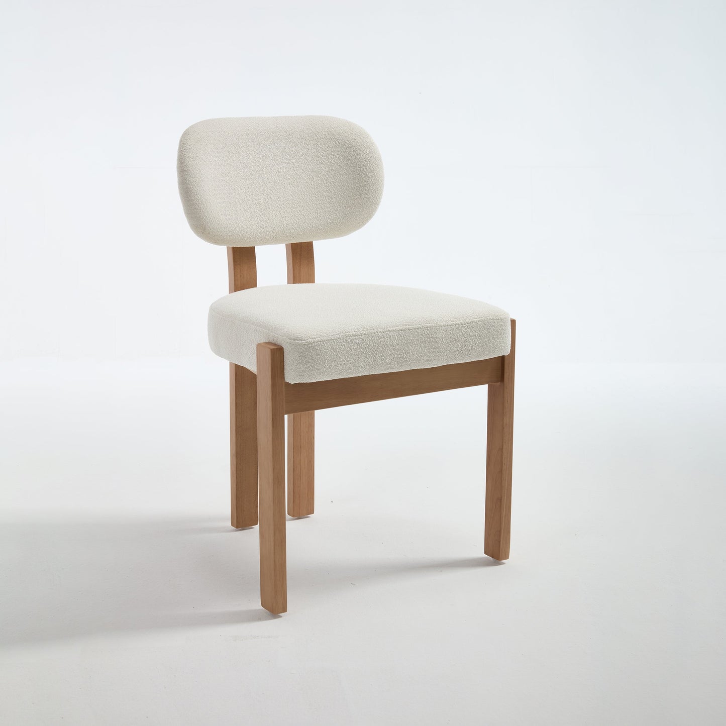 Wooden Dining Chairs Set of 2, Modern Fabric Upholstered Dining Room Chair Kitchen Chairs, Farmhouse Dinner Chair for Kitchen Dining Room