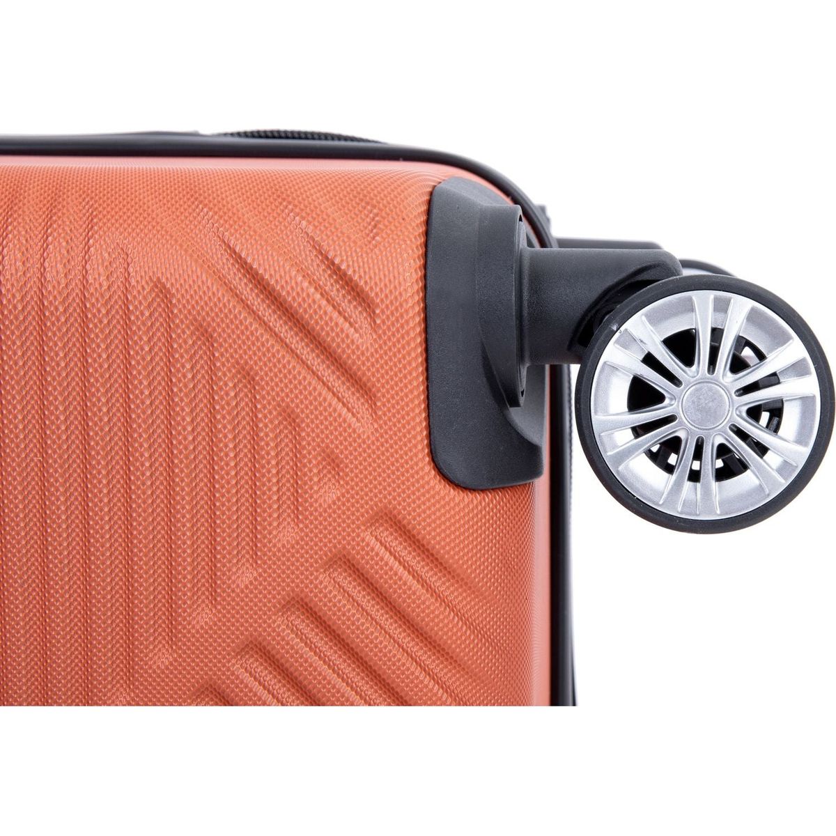 2Piece Luggage Sets ABS Lightweight Suitcase, Spinner Wheels, (20/14) DARK ORANGE