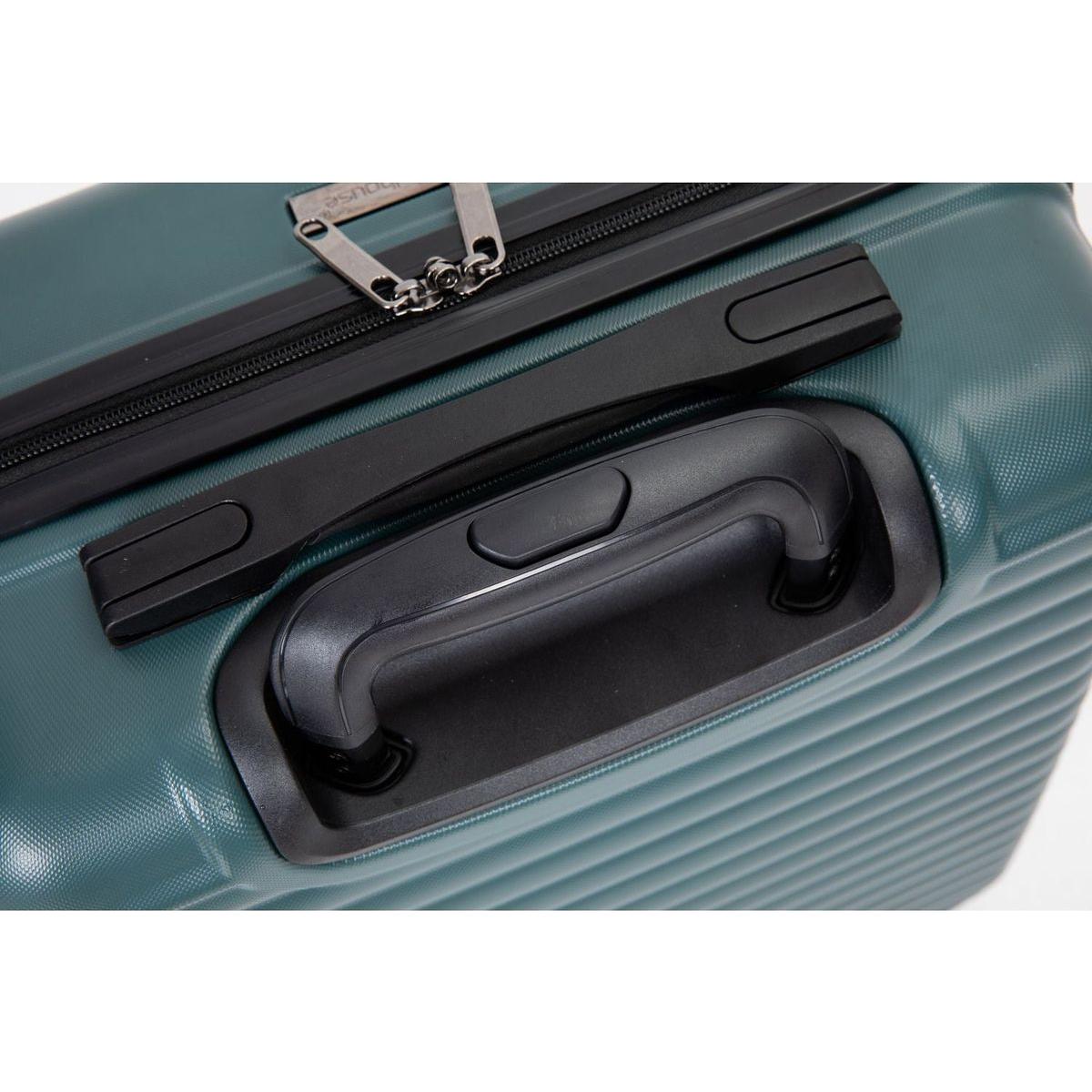 20" Carry on Luggage Lightweight Suitcase, Spinner Wheels, Green