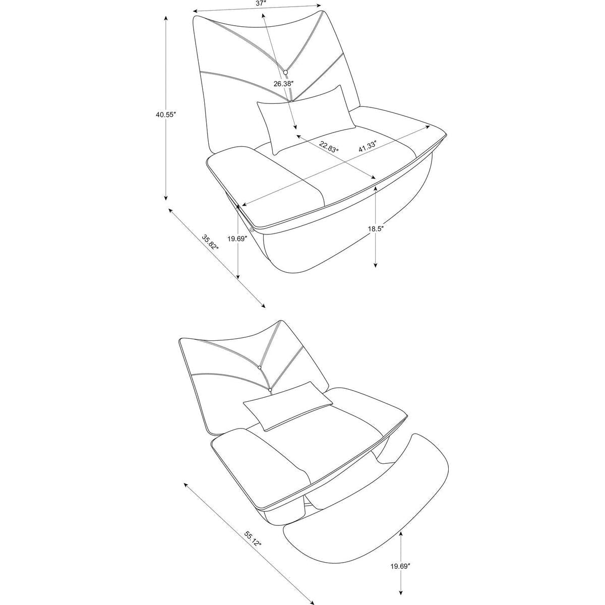270 Swivel Glider Recliner Chair, Power Recliner Rocking Chair, USB Port Charge for Nursery Chair with Atmosphere Lamp for Living Room Bedroom Apartment