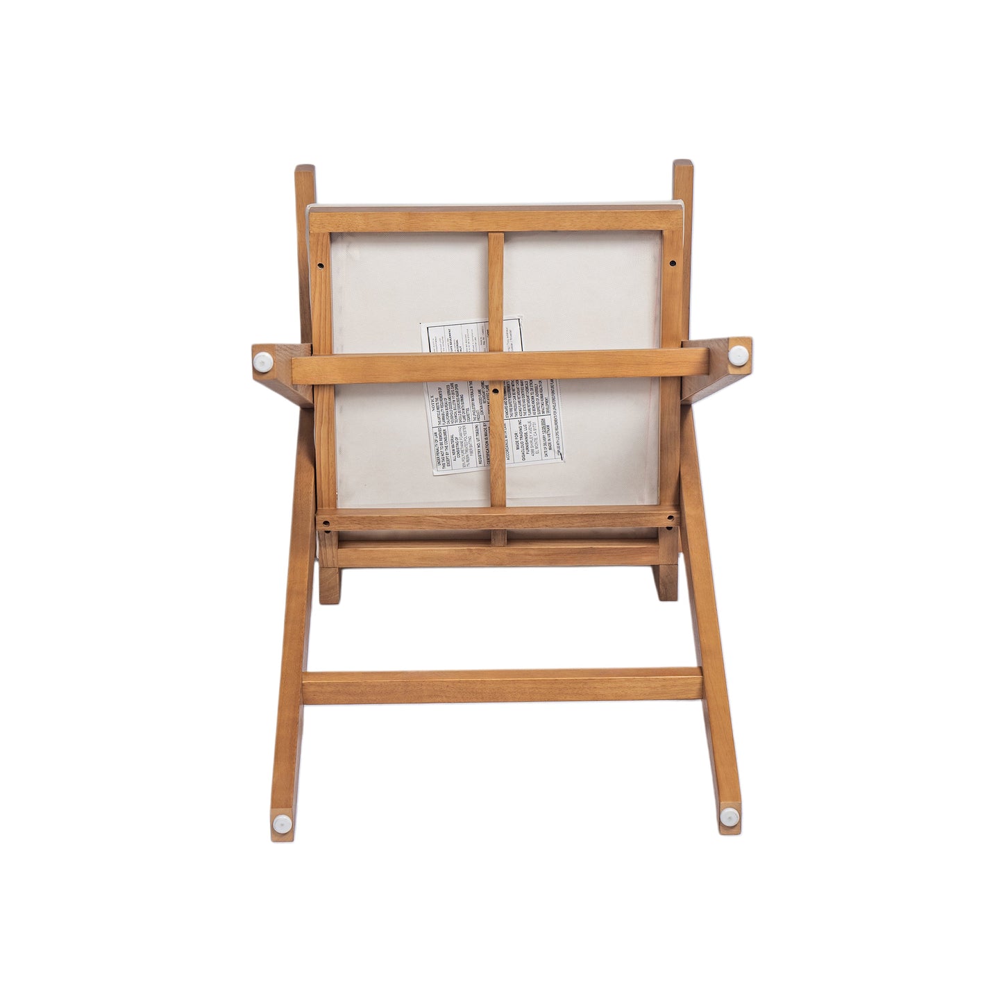27' Height, Cream Woven Cane Plastic Backrest Bar Stool - Foam-Padded Fabric Seat & Durable Rubberwood Frame