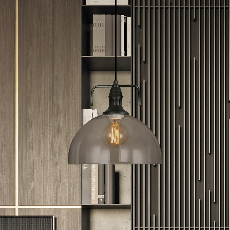 Hope Industrial Pendant: Modern Simplicity with Clear Glass (Black Finish)