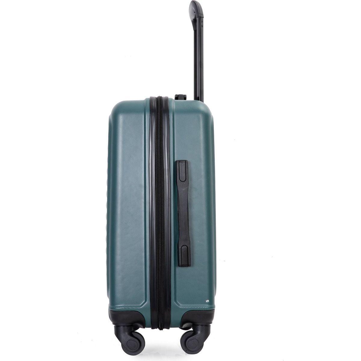 20" Carry on Luggage Lightweight Suitcase, Spinner Wheels, Green