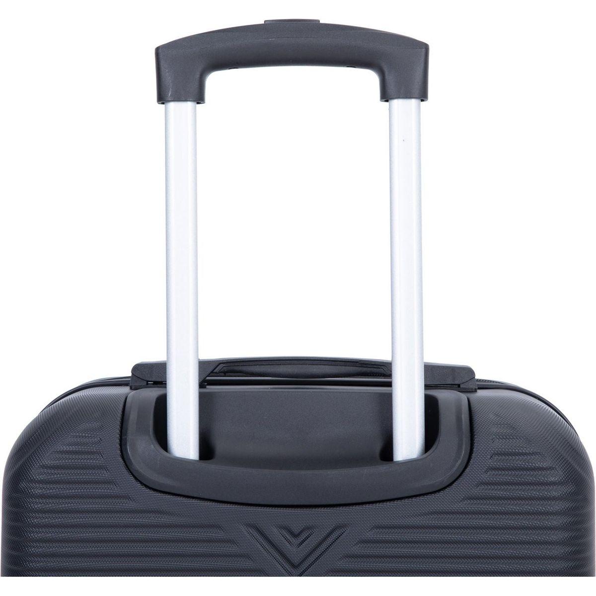 2Piece Luggage Sets ABS Lightweight Suitcase, Spinner Wheels, (20/14) BLACK