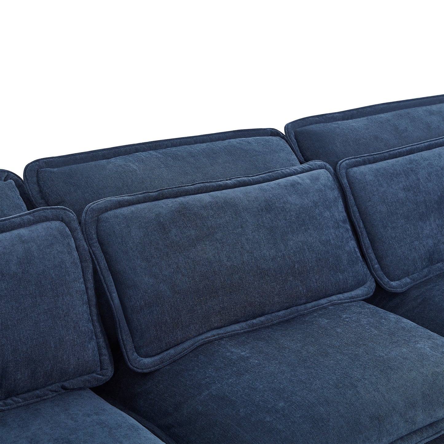 U_Style Double-Layer Cushion Modern Large U-Shaped Modular Sofa, Freely Combinable 6-Seater with Storage Function, Convertible to Sofa Bed, Perfect for Living Rooms, Offices, and Apartments