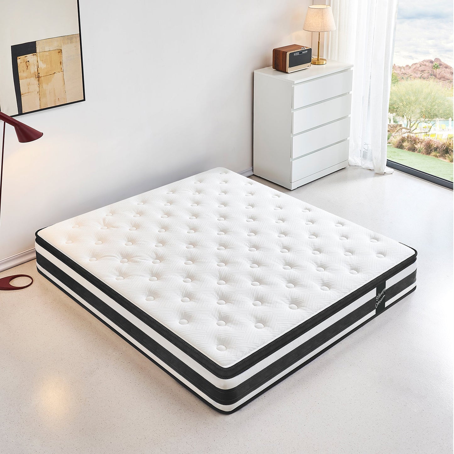 12 Inch Full Size Breathable Cool Oeko-Tex100 Cover Memory Foam Individual Pocket Spring Hybrid Mattress