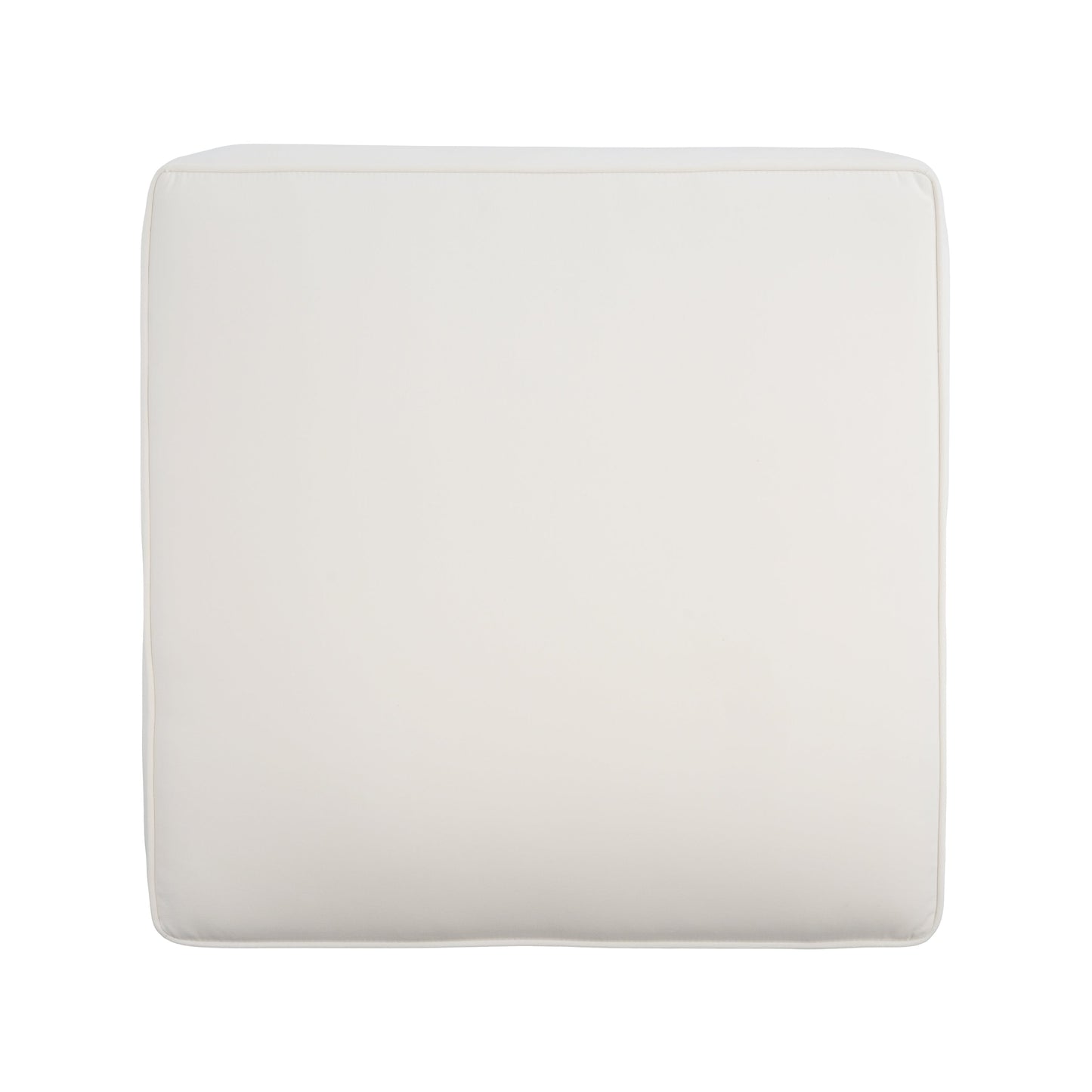 Upholstered Square Ottoman,Cream