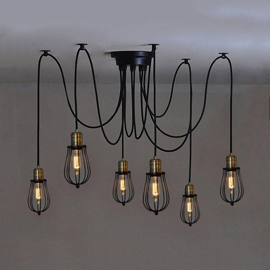 Blake Enduring Elegance - Vintage Black Spider Pendant Lamp