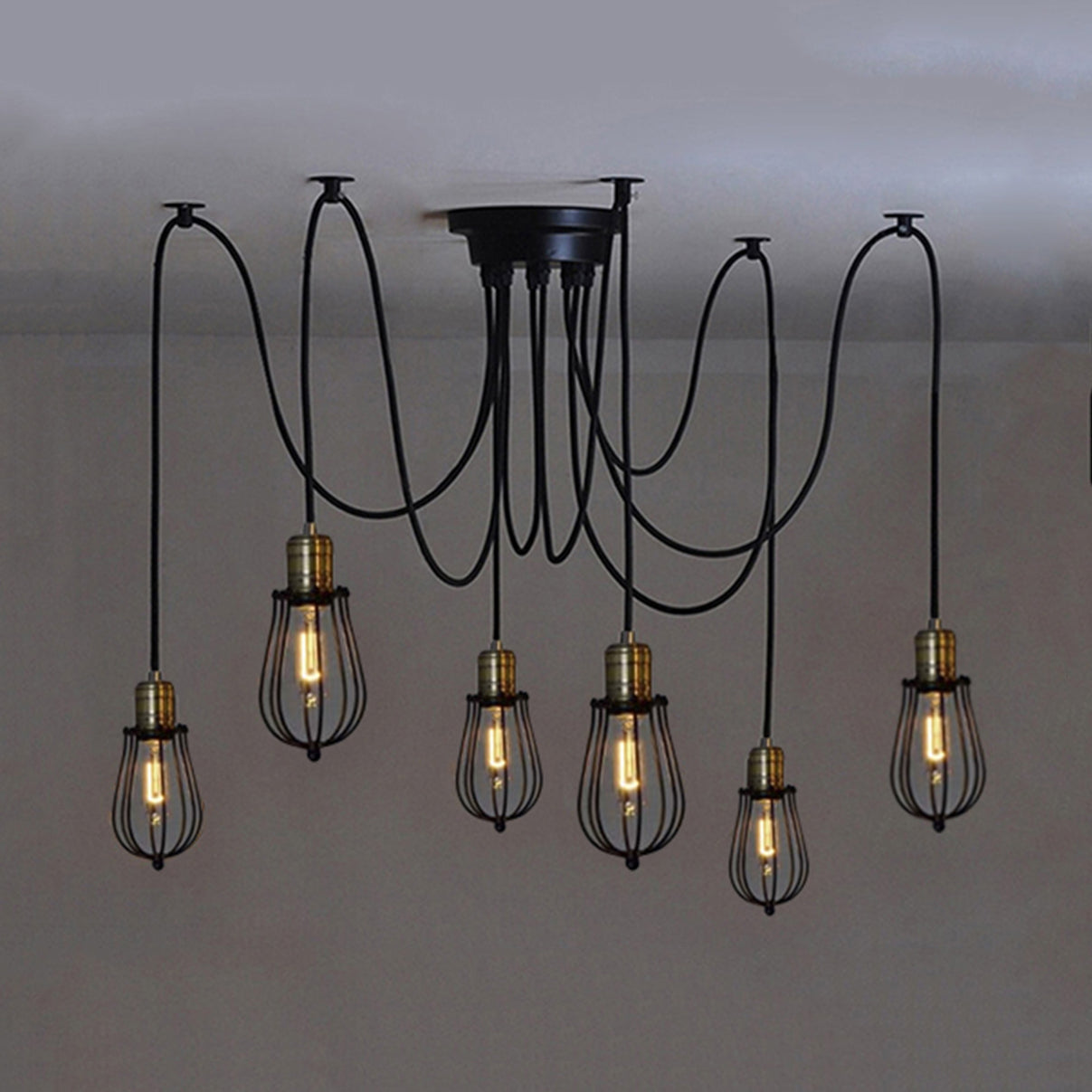 Blake Enduring Elegance - Vintage Black Spider Pendant Lamp