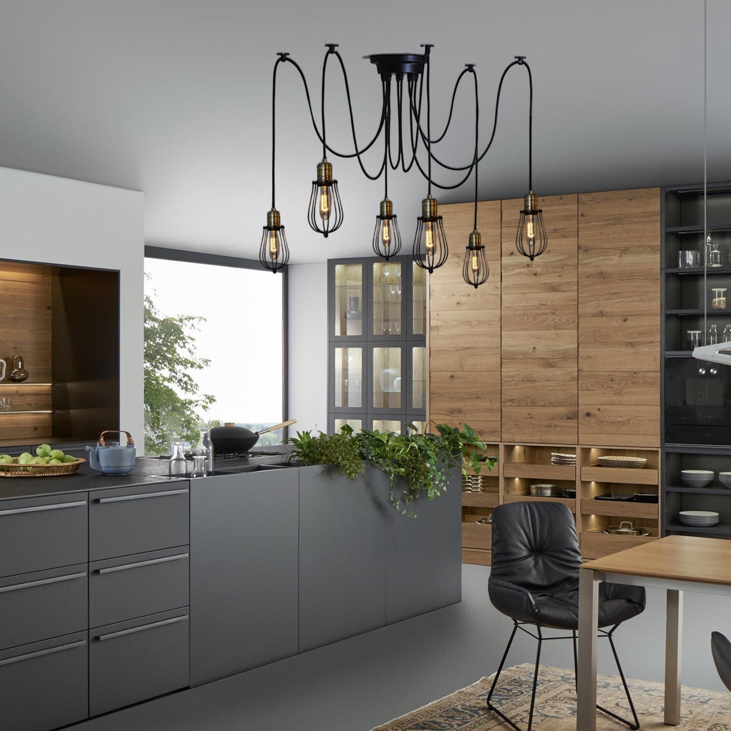 Blake Enduring Elegance - Vintage Black Spider Pendant Lamp