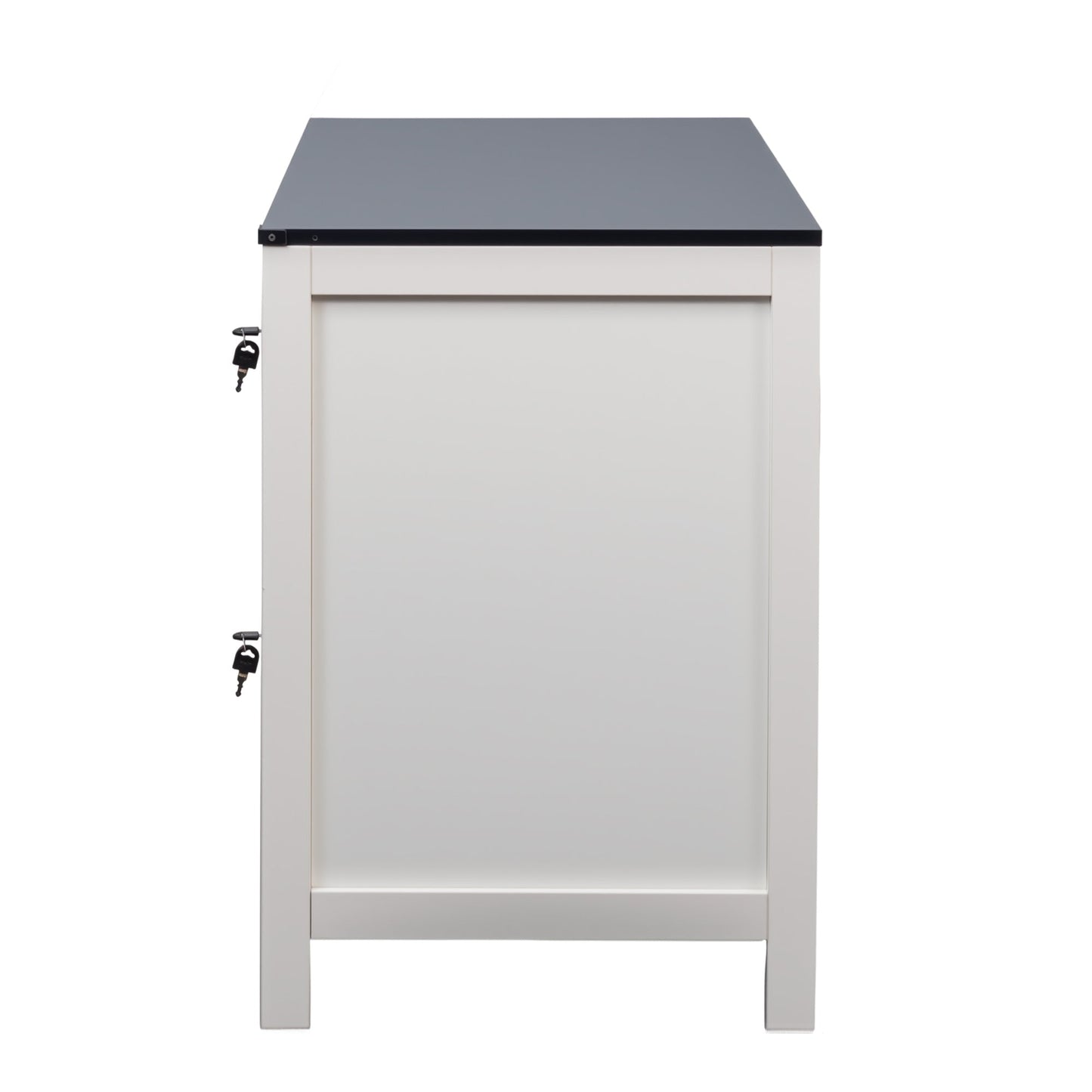 2 Drawer Farmhouse File Cabinet,Filing Cabinet with Lock for Home Office