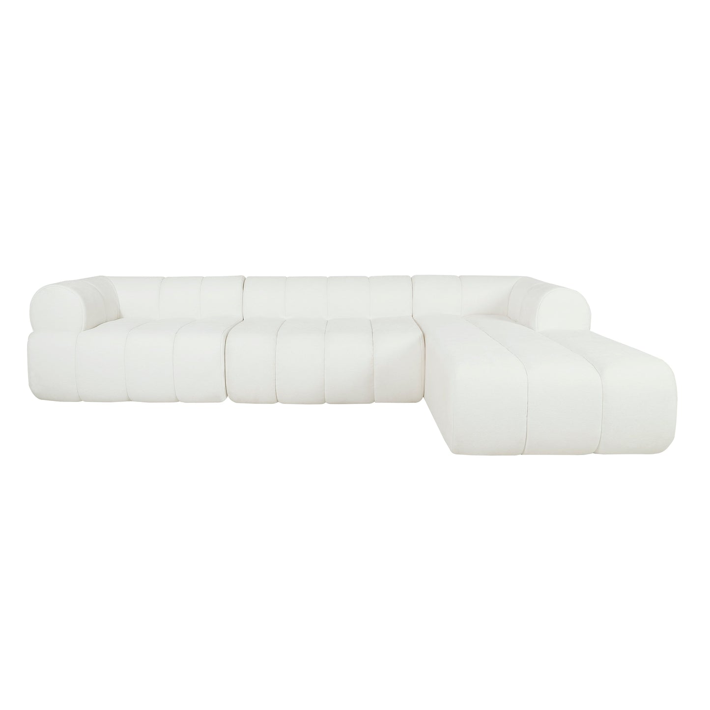 122' Modern L-Shaped Sectional Sofa with High-Density Fully Compressed Sponge and Chaise Lounge, 2-Piece Set, Fully Assembled Right Hand Facing, Perfect for Living Room, Lounge