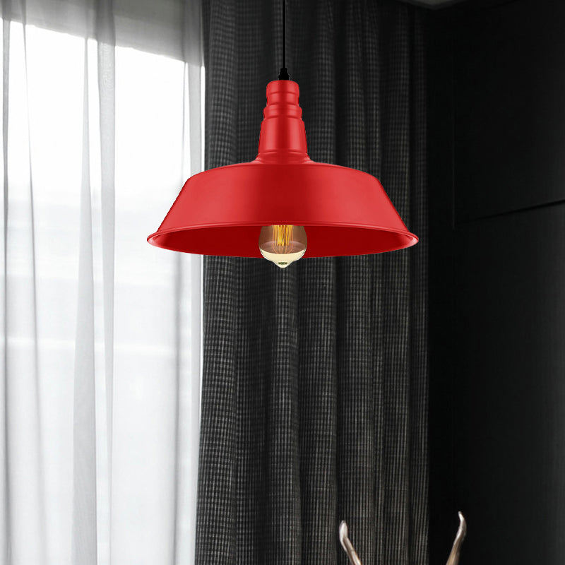 Embrace Industrial Charm and a Pop of Color: The Red & Green Pendant Light