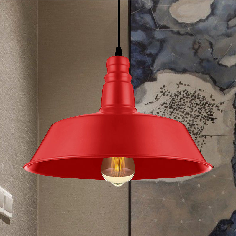 Embrace Industrial Charm and a Pop of Color: The Red & Green Pendant Light
