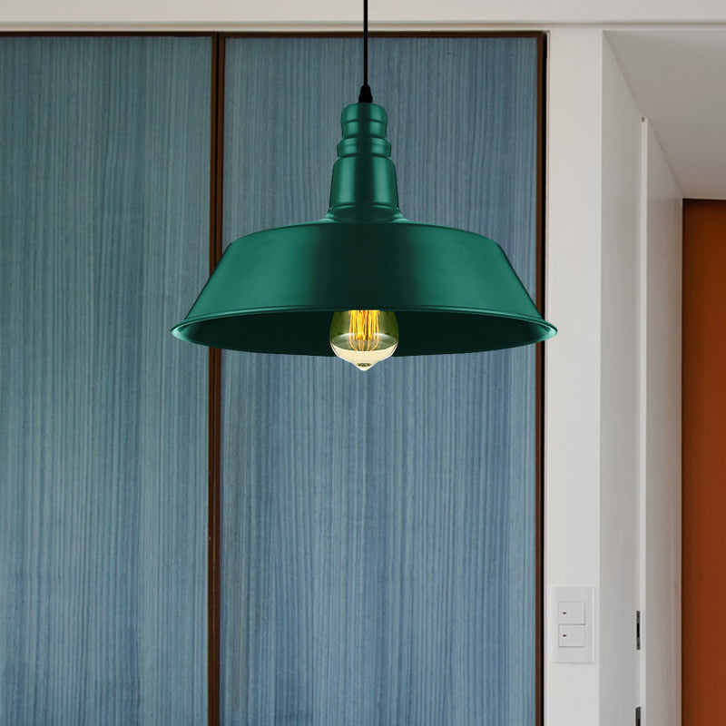 Embrace Industrial Charm and a Pop of Color: The Red & Green Pendant Light
