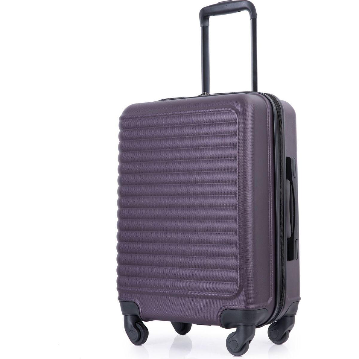 20" Carry on Luggage Lightweight Suitcase, Spinner Wheels, Purple