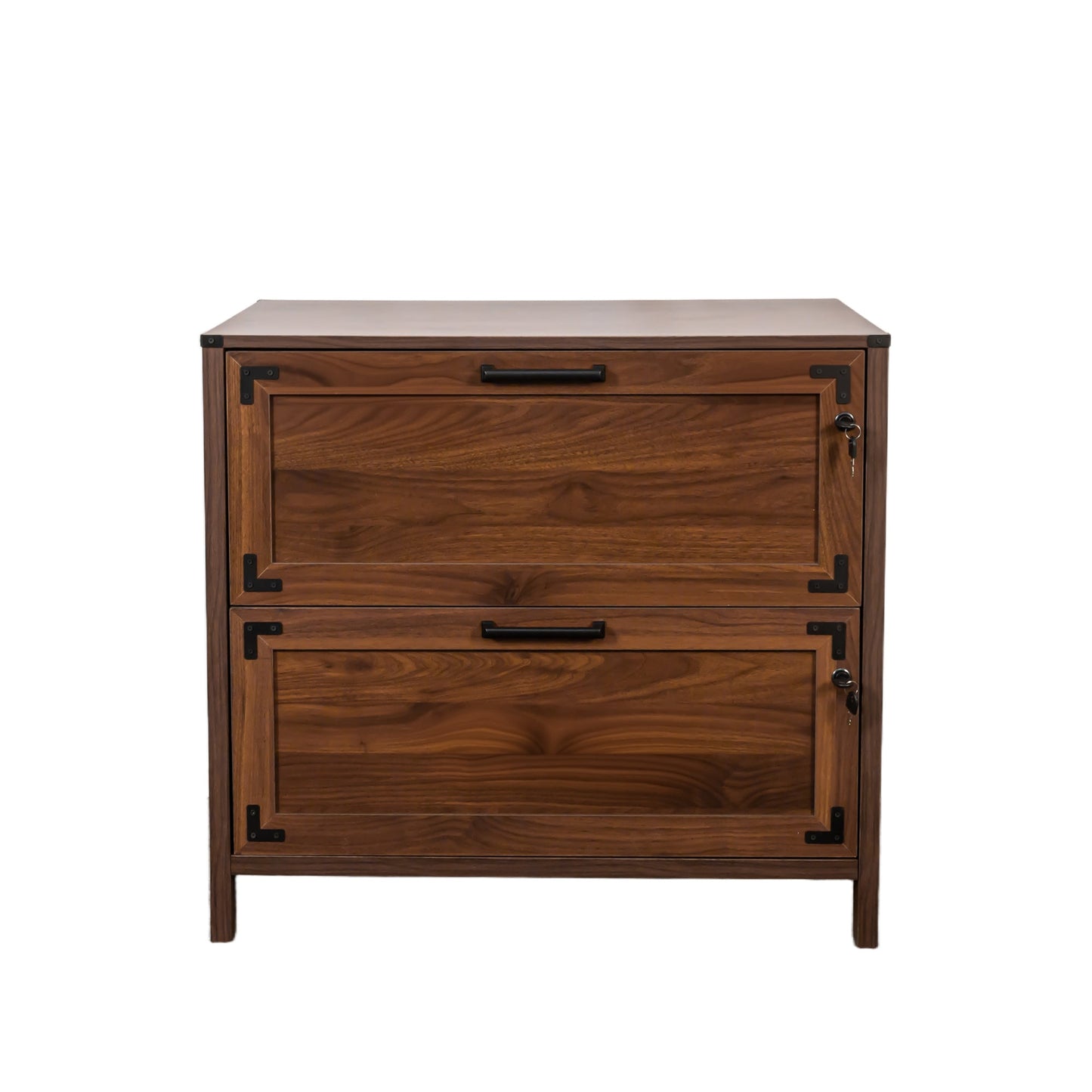 2 Drawer Farmhouse File Cabinet,Filing Cabinet with Lock for Home Office