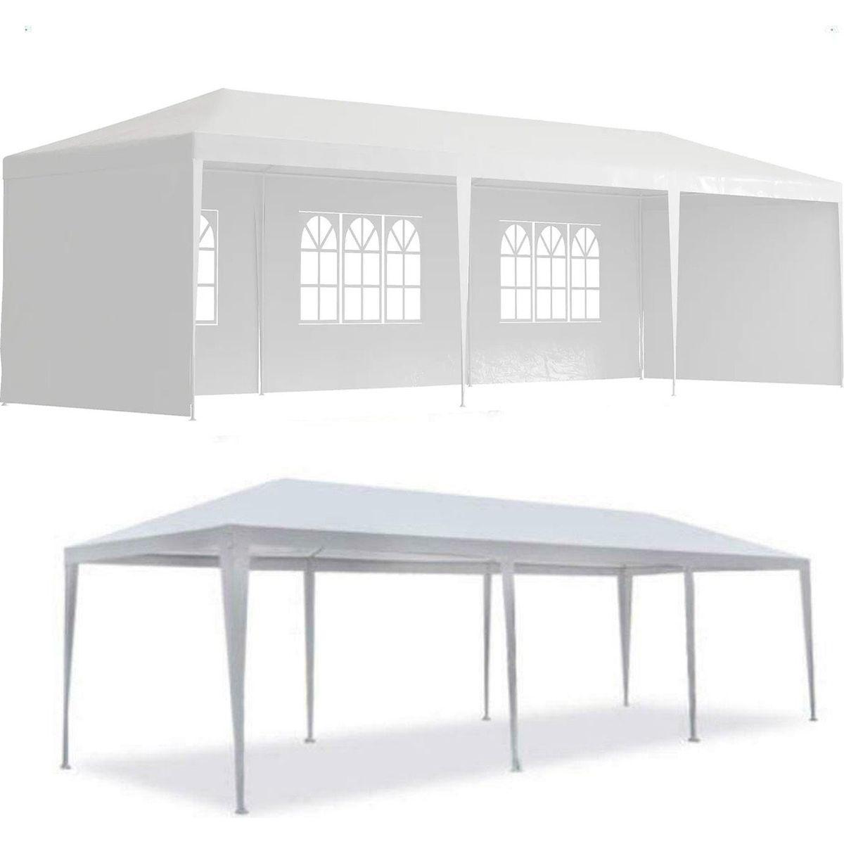 10x30' Outdoor Garden Gazebo Wedding Party Tent Canopy Marquee with 5 Removable Sidewalls