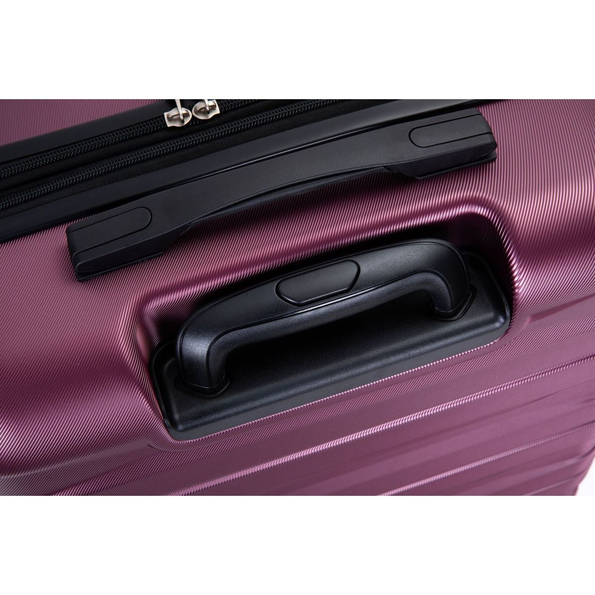 3 Piece Luggage Sets PC Lightweight & Durable Expandable Suitcase with Two Hooks, Double Spinner Wheels, TSA Lock, (21/25/29) Wine Red