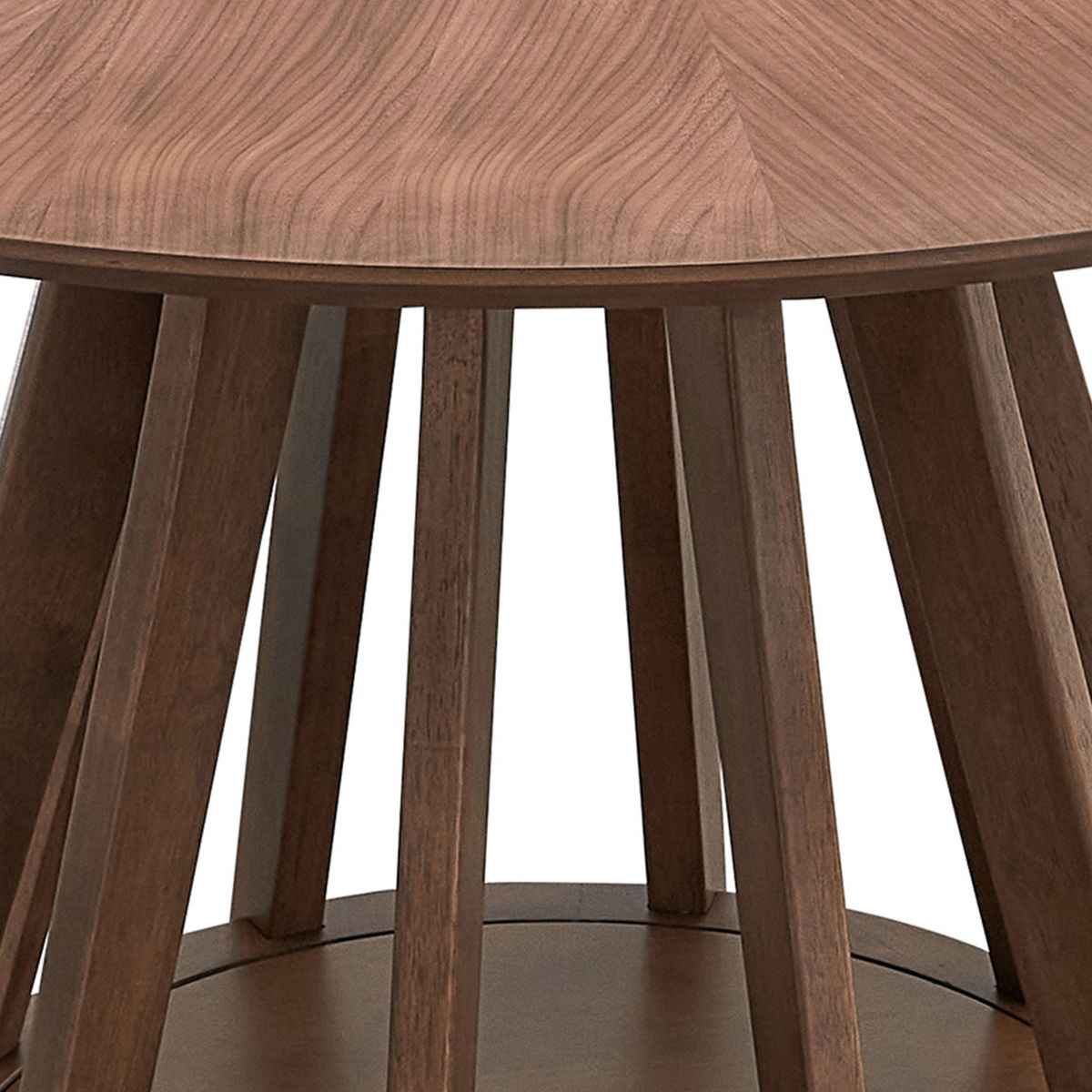 (1 Table+4 Chairs)Modern Dining Table Set of 5 pcs,Wooden Dining Table and Upholstered Chairs for Living Room,Round Kitchen Set with Sturdy Legs for Restaurant,Walnut