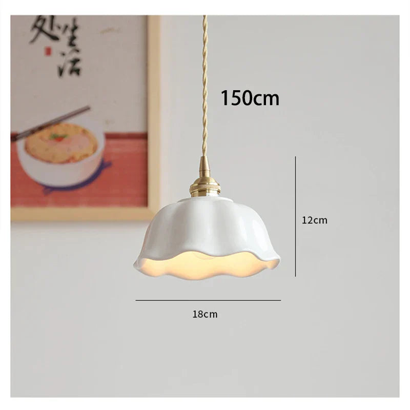 Nordic LED Ceramic Pendant Lights - Stylish Lighting for Living Room, Bedroom, Kitchen, and Cafe