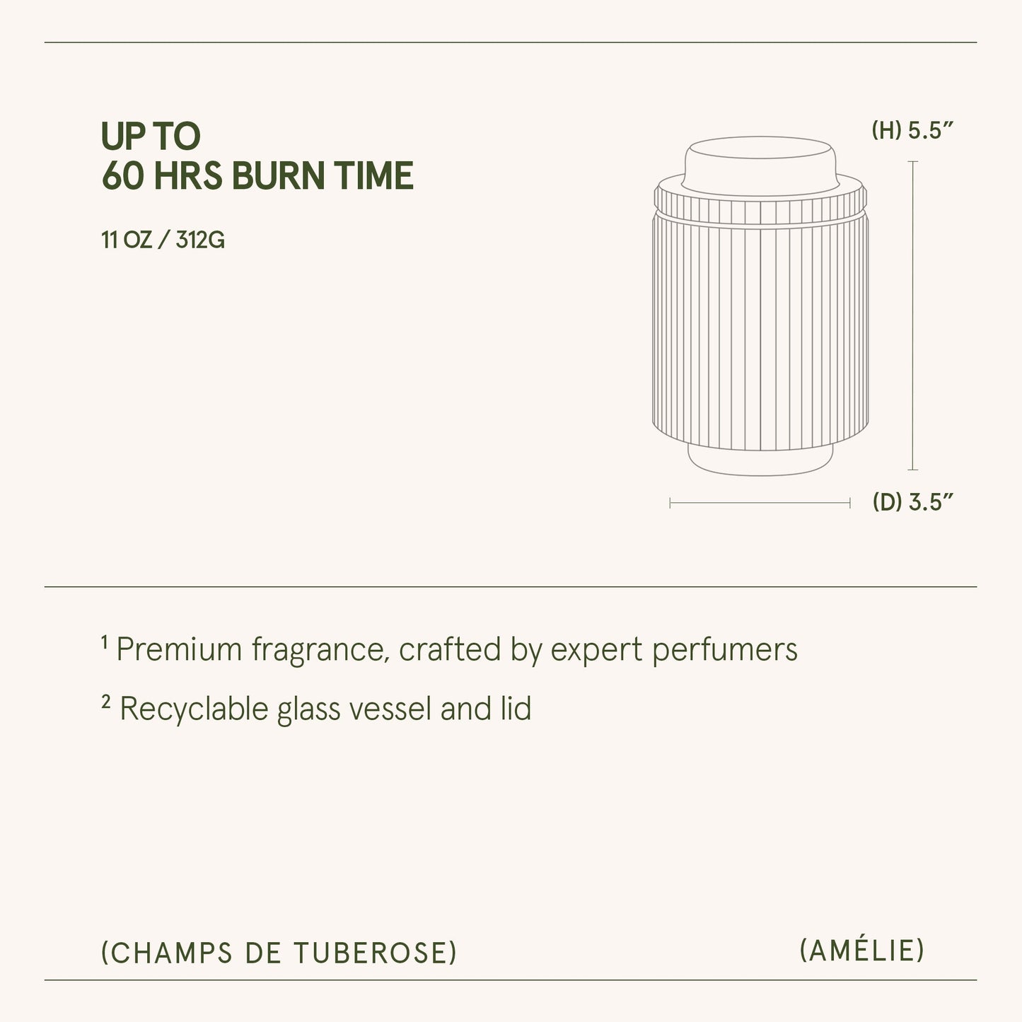 Amélie – Champs de Tuberose Candle