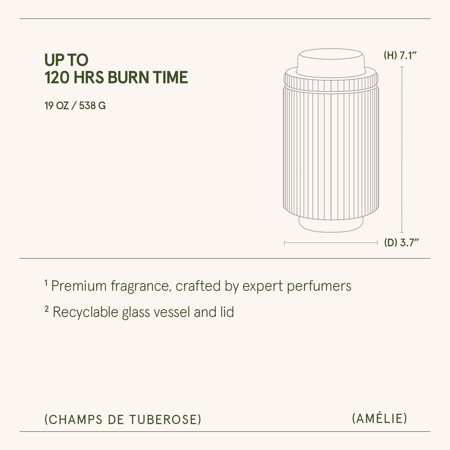 Amélie – Champs de Tuberose Candle