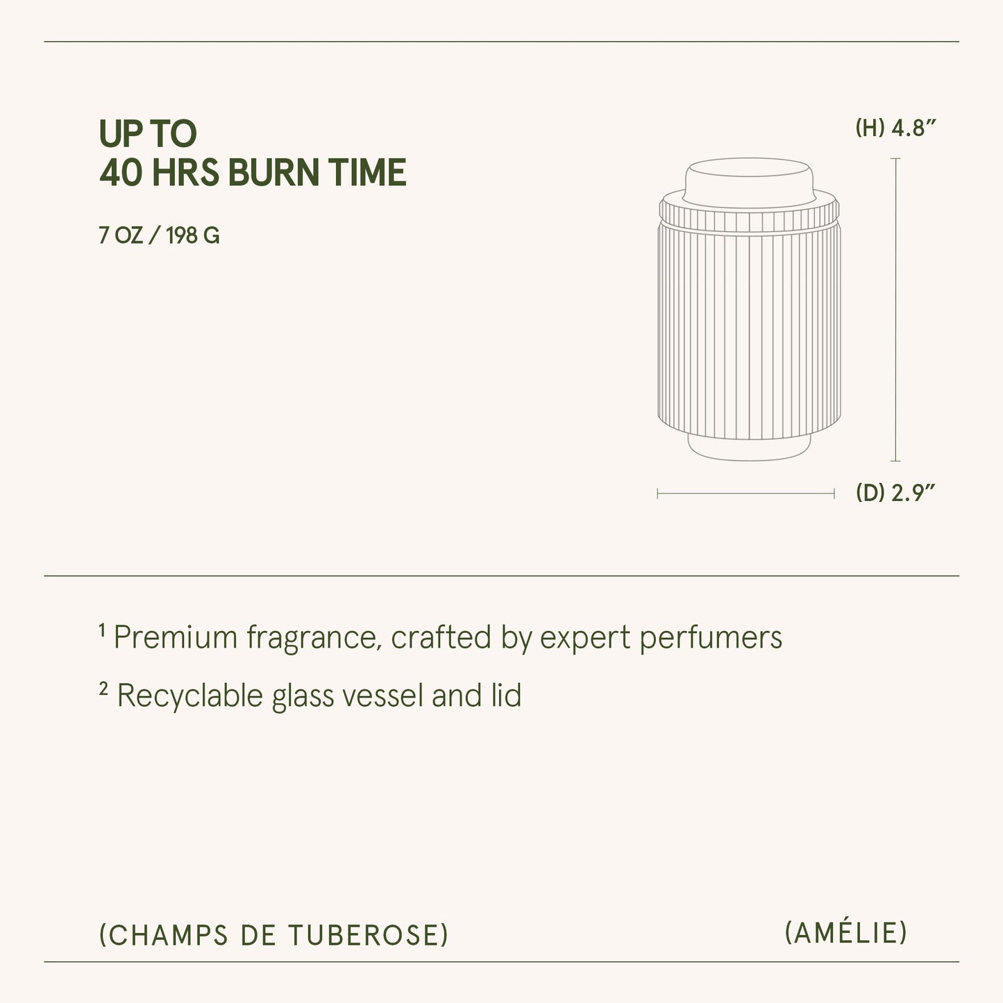 Amélie – Champs de Tuberose Candle