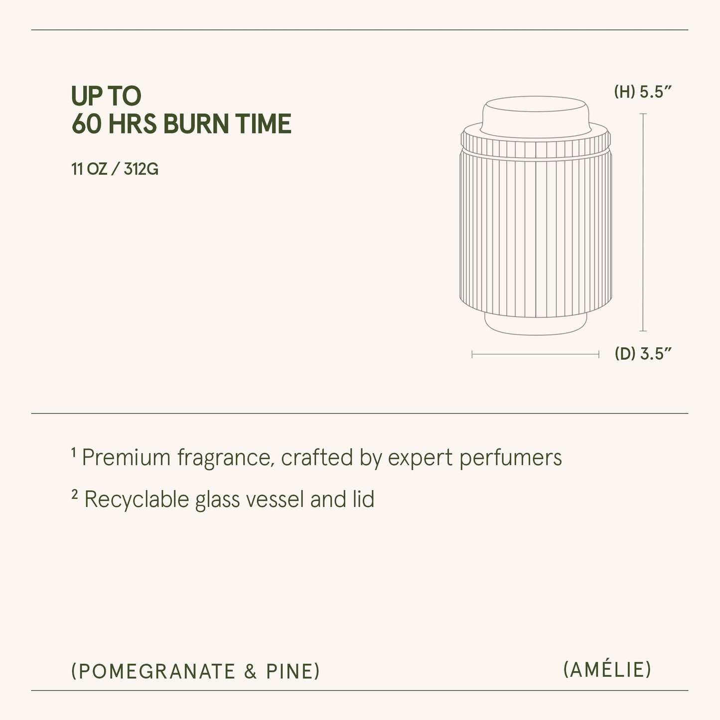 Amélie – Pomegranate & Pine Candle
