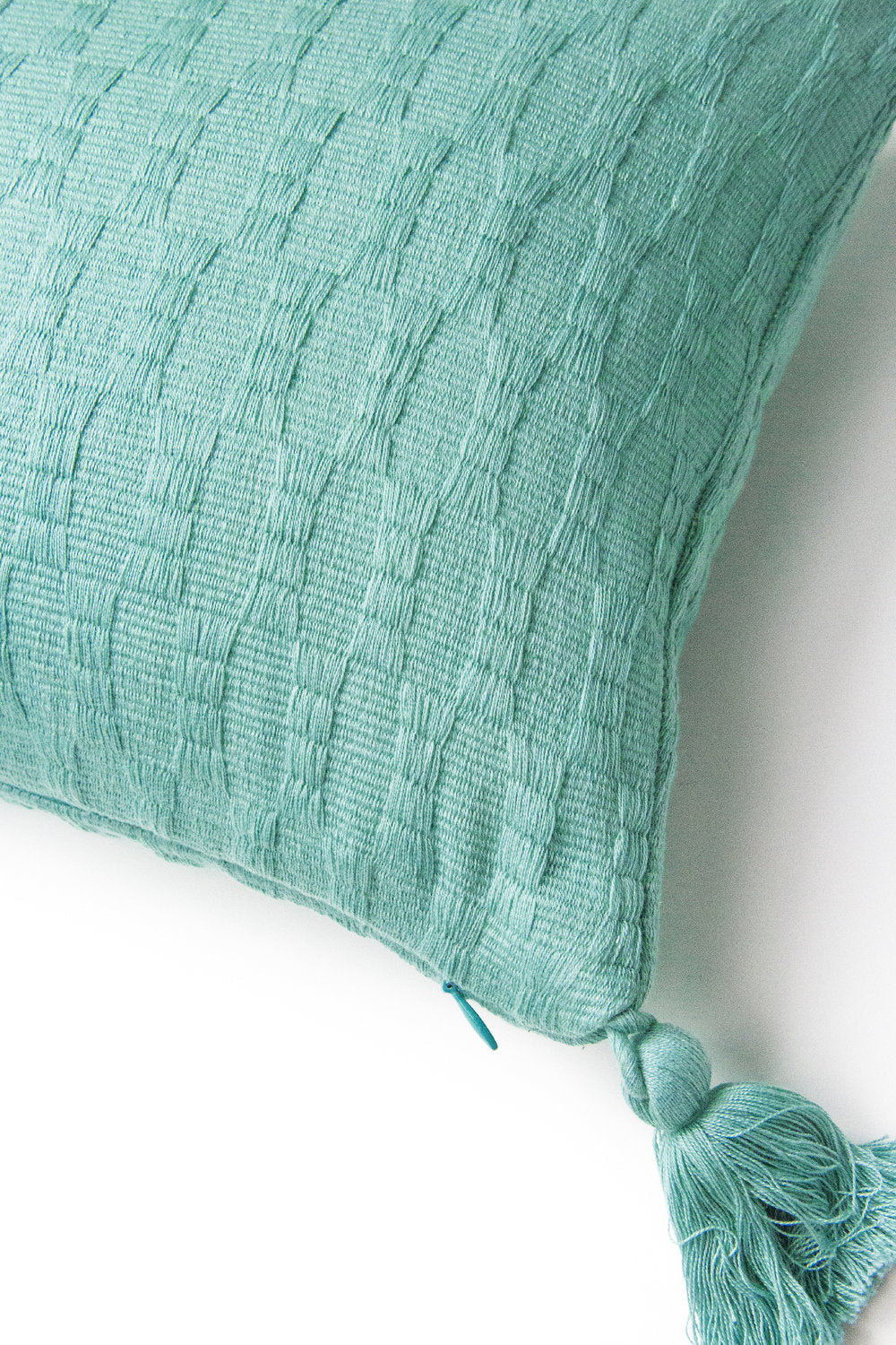 Antigua Pillow - Faded Aqua Solid