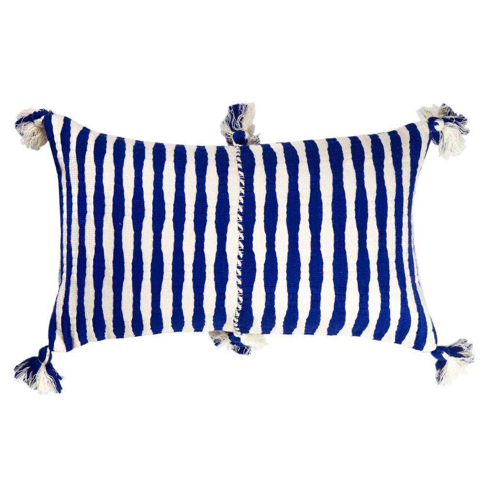 Antigua Pillow - Royal Blue Stripe