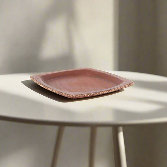 Bedroom Bedding & Decor: Chulina | 9" Square Leather Tray by Bati
