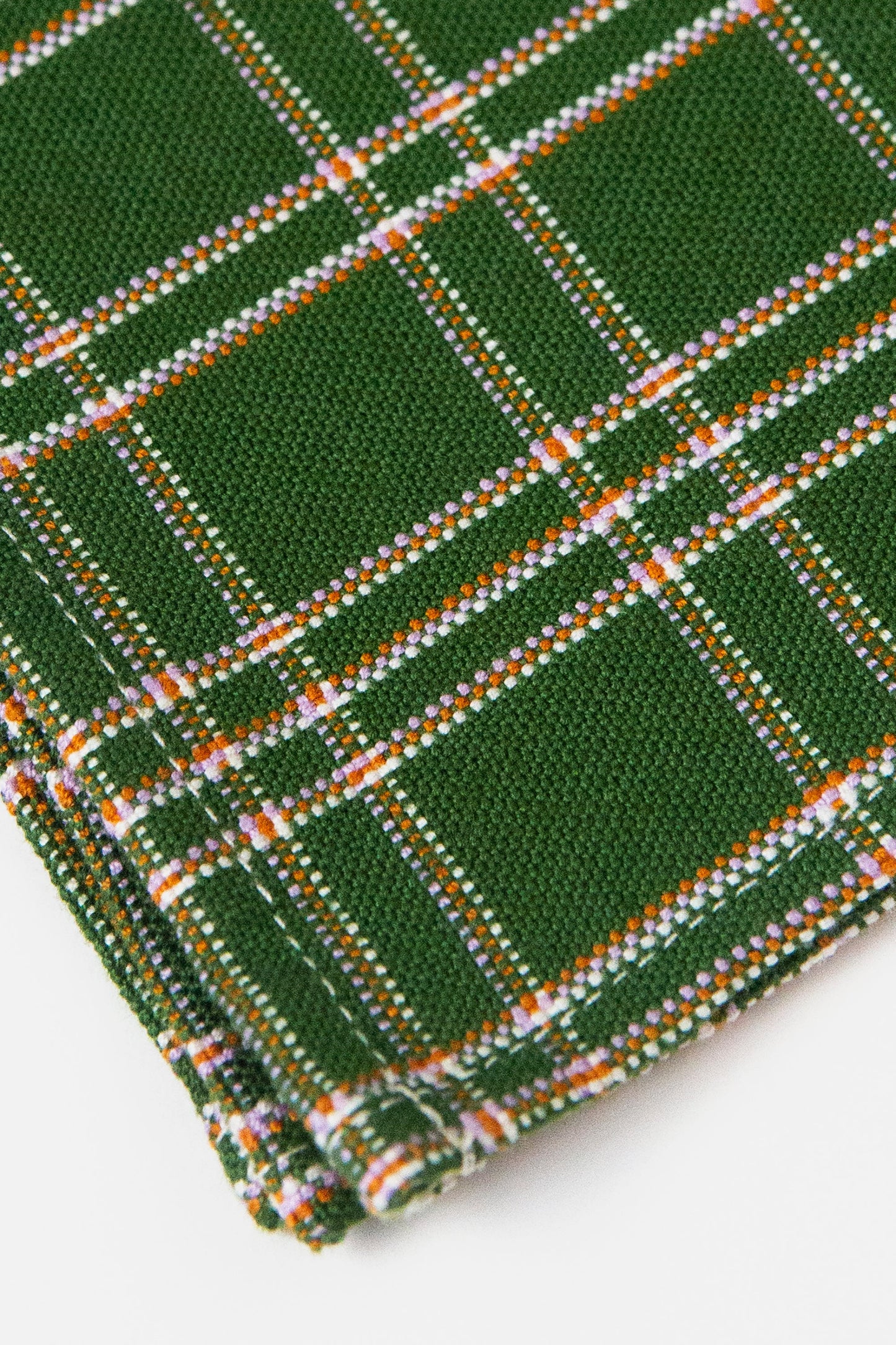 Chiapas Plaid Forest Green Cocktail Napkins Set of 4