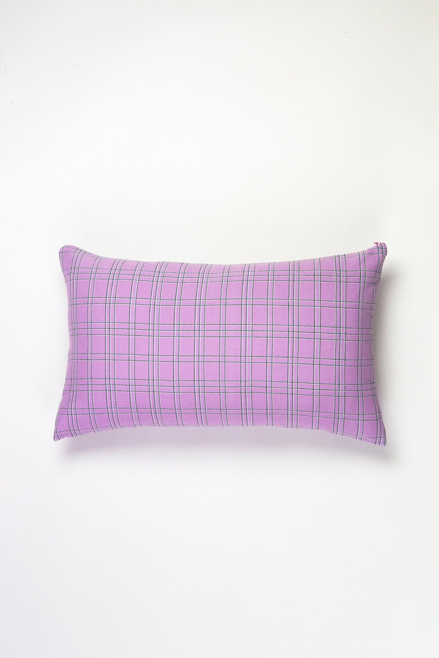 Chiapas Plaid Lilac Pillow 12" x 20"