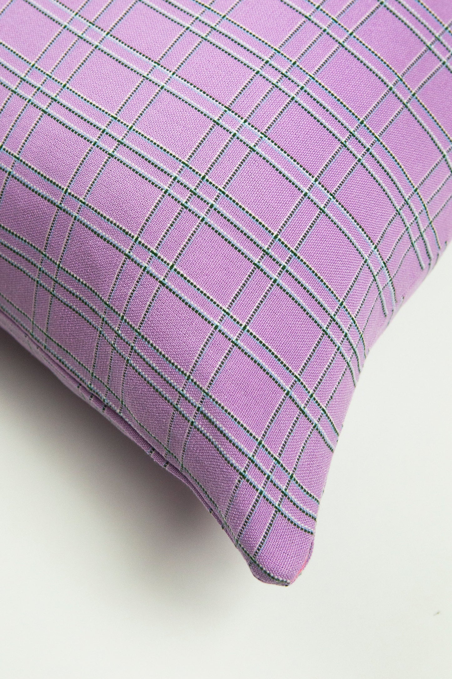 Chiapas Plaid Lilac Pillow 20" x 20"